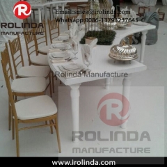 Wedding Furniture 20 seaters high gloss white round mdf tables