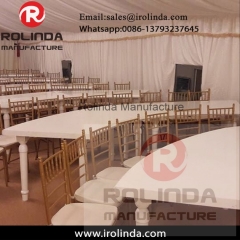 Wedding Furniture 20 seaters high gloss white round mdf tables