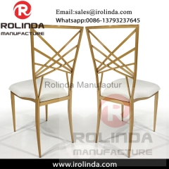 New arrival modern iron metal frame wholesale wedding chairs
