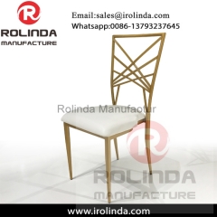 New arrival modern iron metal frame wholesale wedding chairs