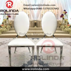 Rental Furniture wedding design upholstered stainless steel legged dining chair