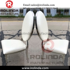Rental Furniture wedding design upholstered stainless steel legged dining chair