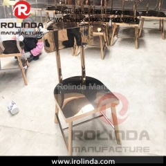 luxury restaurant stainless steel dining room chairs