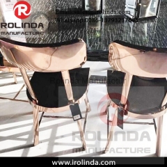 luxury restaurant stainless steel dining room chairs