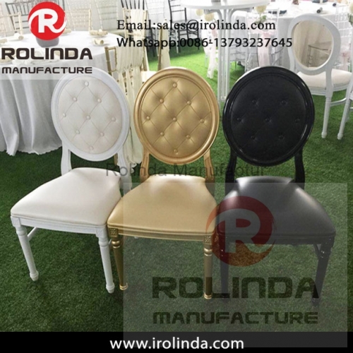 wholesale gold resin events wedding banquet stainless steel chairs