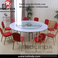 A half banquet folding round table