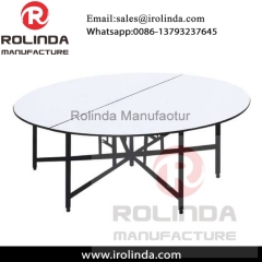 A half banquet folding round table