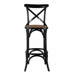 Wooden Cross Back stool High Bar Chair