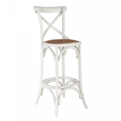 Wooden Cross Back stool High Bar Chair