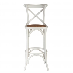 Wooden Cross Back stool High Bar Chair