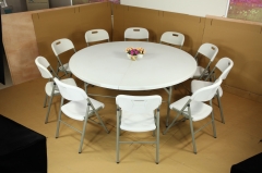 Modern style 6ft 72inch dining folding round tables for events wedding