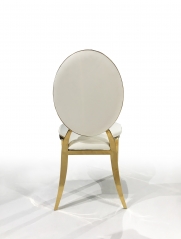 Round back gold legs modern stainless steel dining chair for sale
