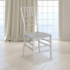 Silver color Resin Stacking chiavari tiffany chair