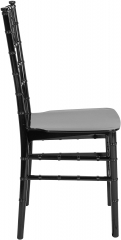 Black color Resin Stacking chiavari tiffany chair