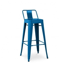 Industrial Design Stools with Back Rests Modern Stackable Restaurant Cafe Bar Chair Metal Tolix Dining Chair Tolix Stool with Small Backrest Pauchard Style