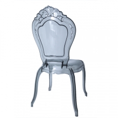 Transparent Belle Epoque Armless Chair VIP Royal Event Crystal Stack Bella Chair for Dining Event Wedding Rental Business