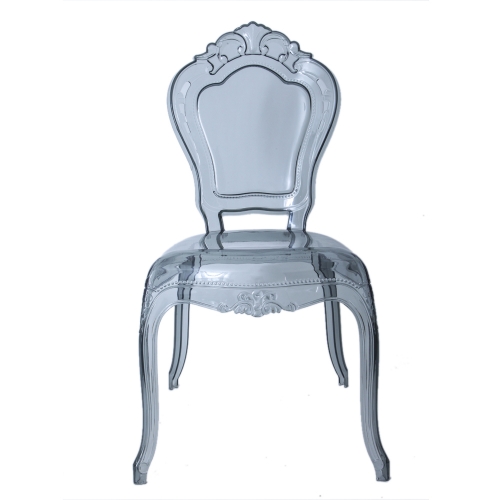 Transparent Belle Epoque Armless Chair VIP Royal Event Crystal Stack Bella Chair for Dining Event Wedding Rental Business