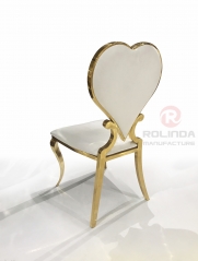 Wholesale Gold Stainless Steel White Leather Design Chair for Wedding, Restaurant, Hall