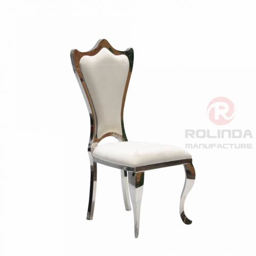 Dinner Chair Leather White High Back Chair Gold Dining Chair