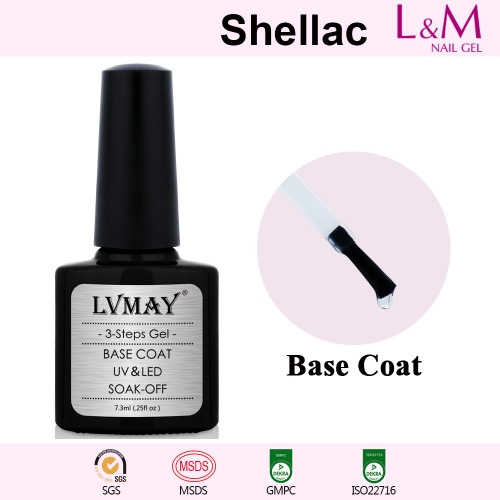 【BASE COAT】L&M Shellac Soak-off UV Gel Nail Polish
