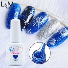 【Diamond Gel Polish 】Gelartist Diamond Nail Gel Polish Brand New UV Glitter Glitter Gel Polish Base Top Coat Needed