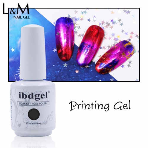 【Transfer Gel】ibdgel Adhesive Glue Starry Sky Sticker Transfer Glue Gel Environmental Manicure Printing Gel Polish 15ml