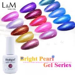 【ibdgel Bright Pearl Color Gel】ibdgel Shining Mermaid Shell Nail Gel Polish Semi-permanent 15 Colors Bright Pearl Gel Polish 15ml New