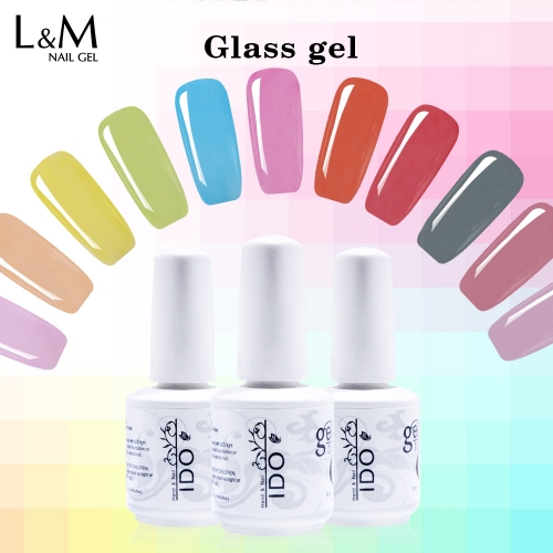 【Glass Gel】1pc UV Nail Gel Polish 12 Colors For Choose