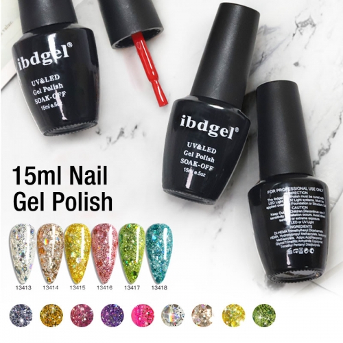 【Sharp Flash Gel】 Ibdgel 36 Colors 15ml bottle Semi-permanent Shinning Nail Gel Polish Vernish Art for Nails Manicure Beauty
