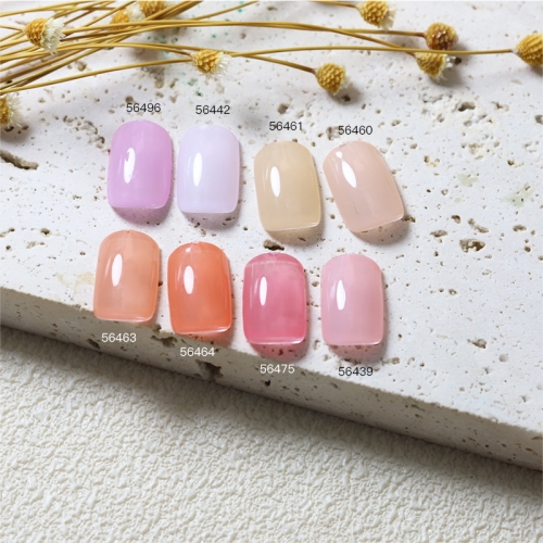 【Peach Milk Jelly Gel】Ibdgel 48pcs 15ml Peach Milk Jelly Gel Polish Set Ice Through Milk Shake Gel Varnishes UV LED Lacquer Clear Gel Set