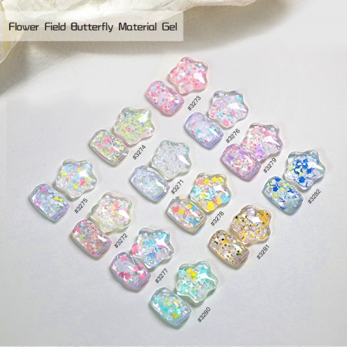 IBDGEL 8g Flower Field Butterfly Material Gel Nail Polish Natural Flower Fairy Series Semi Permanent Soak Off UV Nail Gel Painting Nail Art Varnishes