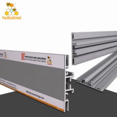 Double side 78mm frameless anodized extruded tension SEG aluminum  profile