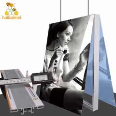Trade show fabric light box 78mm double sided exhibition booth light box