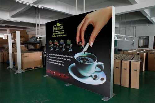 DOUBLE SIDE TEXTILE LIGHT BOX FOR SNACK STORE ADVERTISMENT