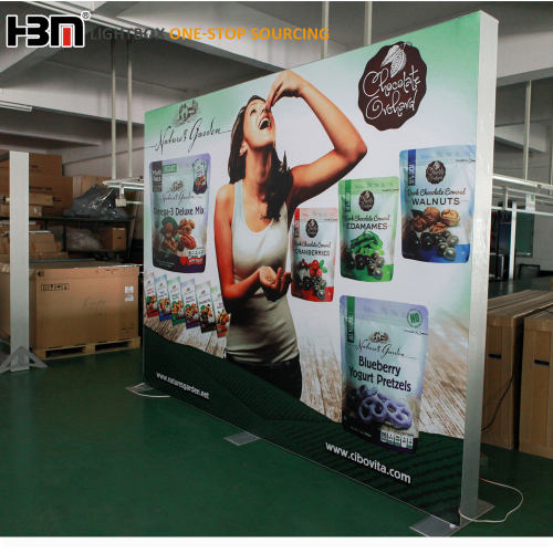 USA Exhibition advertising light box free standing double sided fabric lightboxes