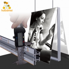 Factory price double side 49.5mm frameless fabric light box aluminum profile for brands display