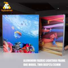 manufacture frameless advertising light box 25mm 35mm LED backlit fabric light box