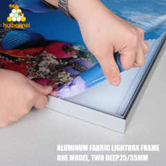 manufacture frameless advertising light box 25mm 35mm LED backlit fabric light box