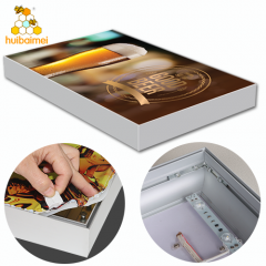 50mm square aluminum frame indoor LED advertising fabric lightbox