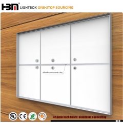 build-in wall slim fabric LED light box signboard with no backboard