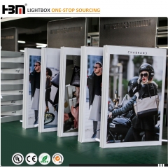 49.5mm slim double face photo frame fabric light box