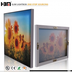 Picture graphic design ultra aluminum profile frame textile fabric lightbox photography without led