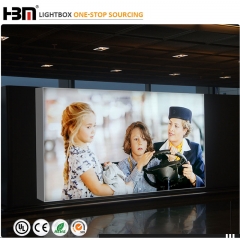 large format LED advertising sign boards 80mm side-snap aluminum frame fabric lightbox
