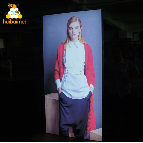 Fashion clothing shop advertising display fabric light box