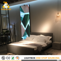 furniture store decoration backlit light box frameless aluminum fabric light box