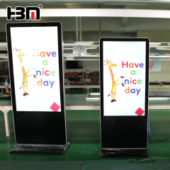 shopping mall standing digital signage led android kiosk display with WIFI 4G