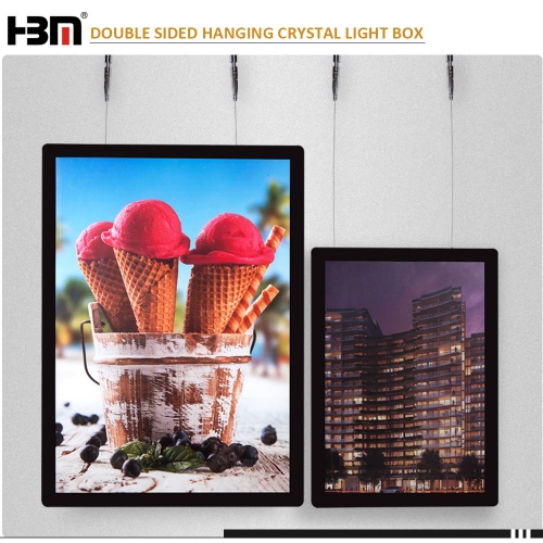 new slim LED window displays acrylic photo frame light box A4 A3 A2 A1 hanging crystal light box