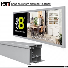 subway outside wall large project display fabric frame 120mm snap extruded aluminum profile for outdoor light box