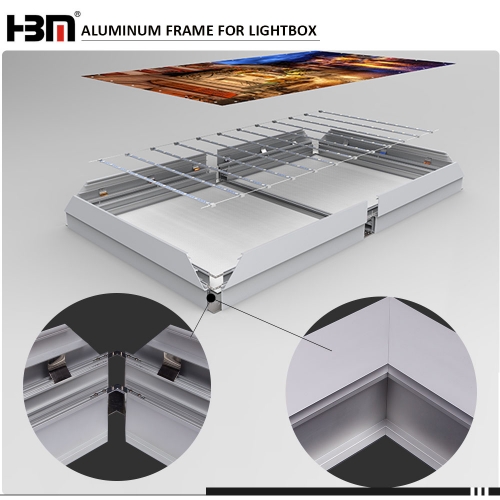 Light Box Outdoor Hinged Aluminum LED Lightbox 24 x 120 Economy