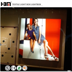wall mounted aluminum frame light box 52mm frame depth fabric textile light box